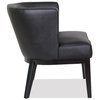 Officesource Bowery Collection Barrel Back Arm Chair with Black Wood Legs 5209VBK